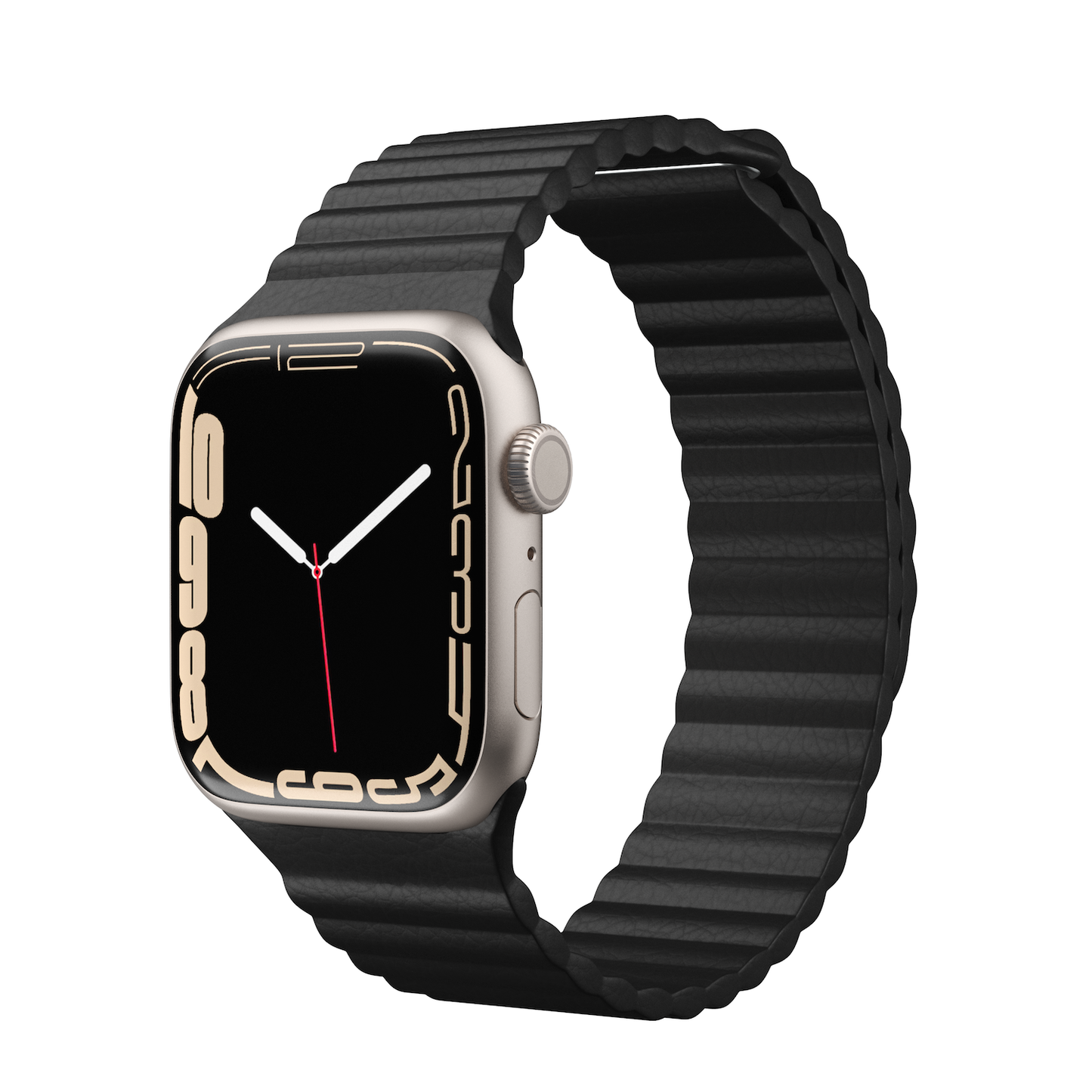 NEXT.ONE Magnetic leather loop for Apple Watch 1/2/3/4/5/6/7/8/Ultra 42/44/49mm black