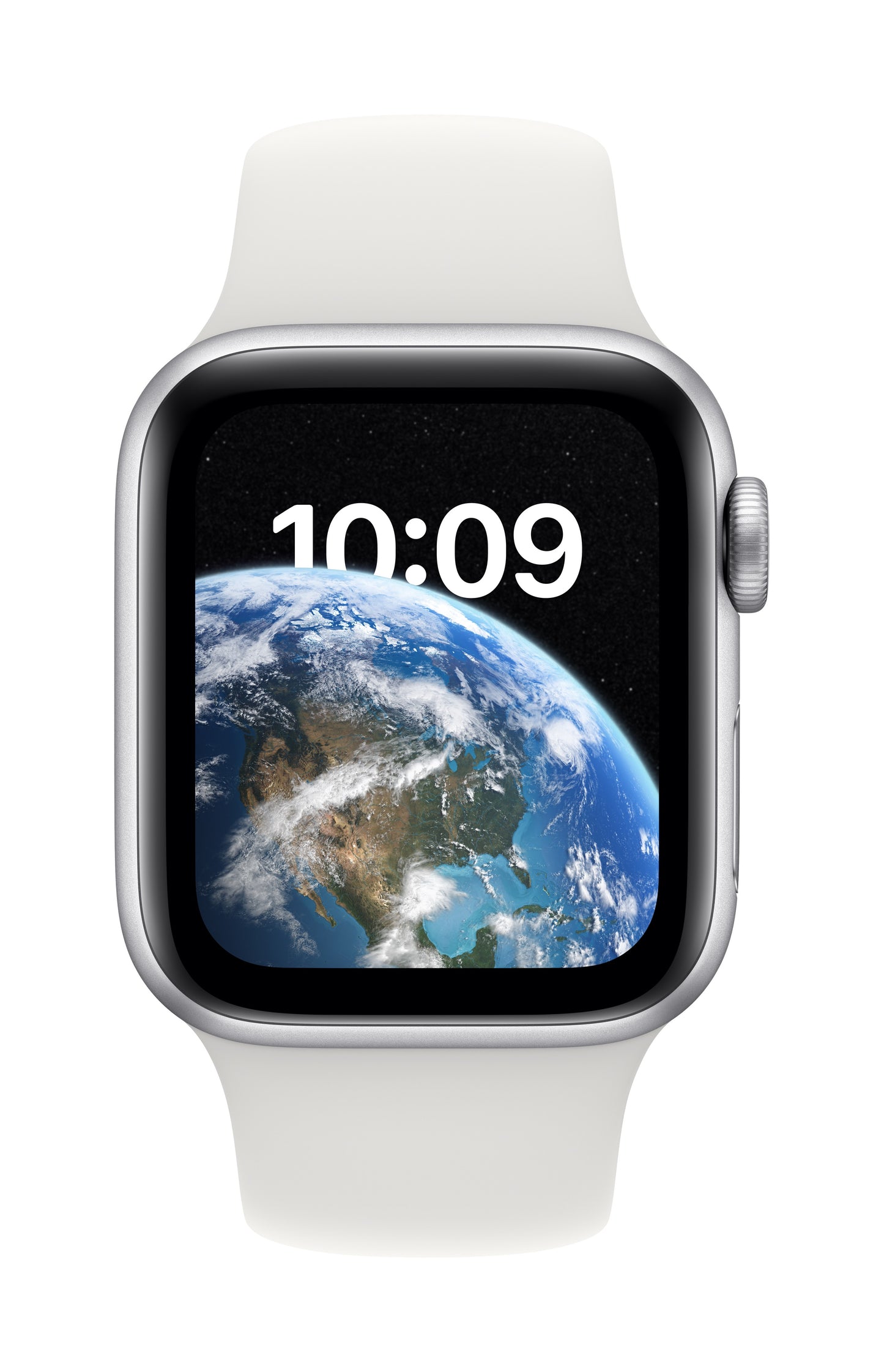 Apple Watch SE GPS + Cellular, Aluminium silber, 40 mm mit Sportarmband, weiß