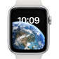 Apple Watch SE GPS + Cellular, Aluminium silber, 44 mm mit Sportarmband, weiß