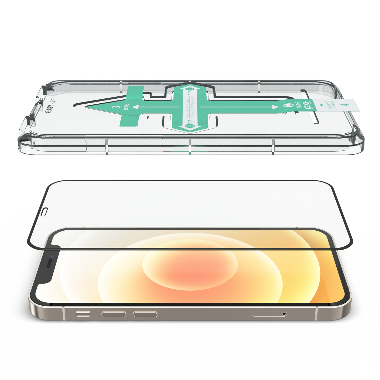 NEXT.ONE iPhone Schutzglas mit Anbringhilfe - iPhone 12 / iPhone 12 Pro