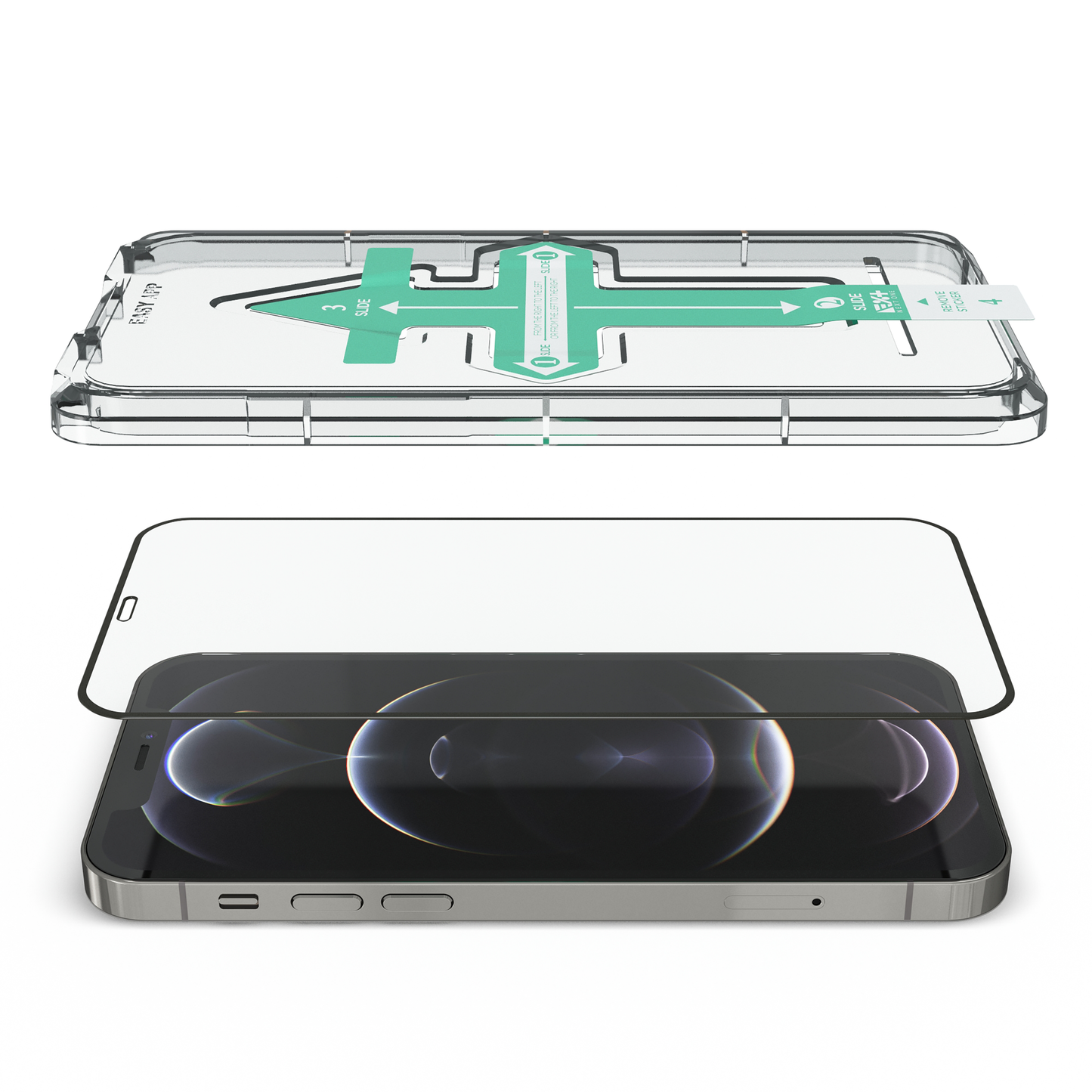NEXT.ONE iPhone Schutzglas mit Anbringhilfe - iPhone 12 Pro Max