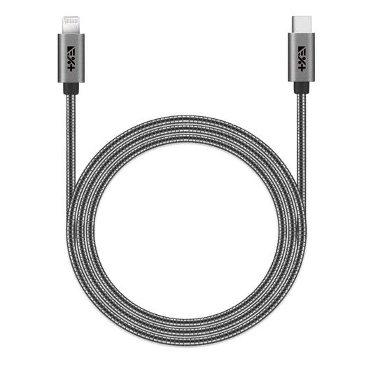 NEXT.ONE USB-C auf Lightning Kabel aus Metall Apple Zertifiziert 1,2m - Space Grau