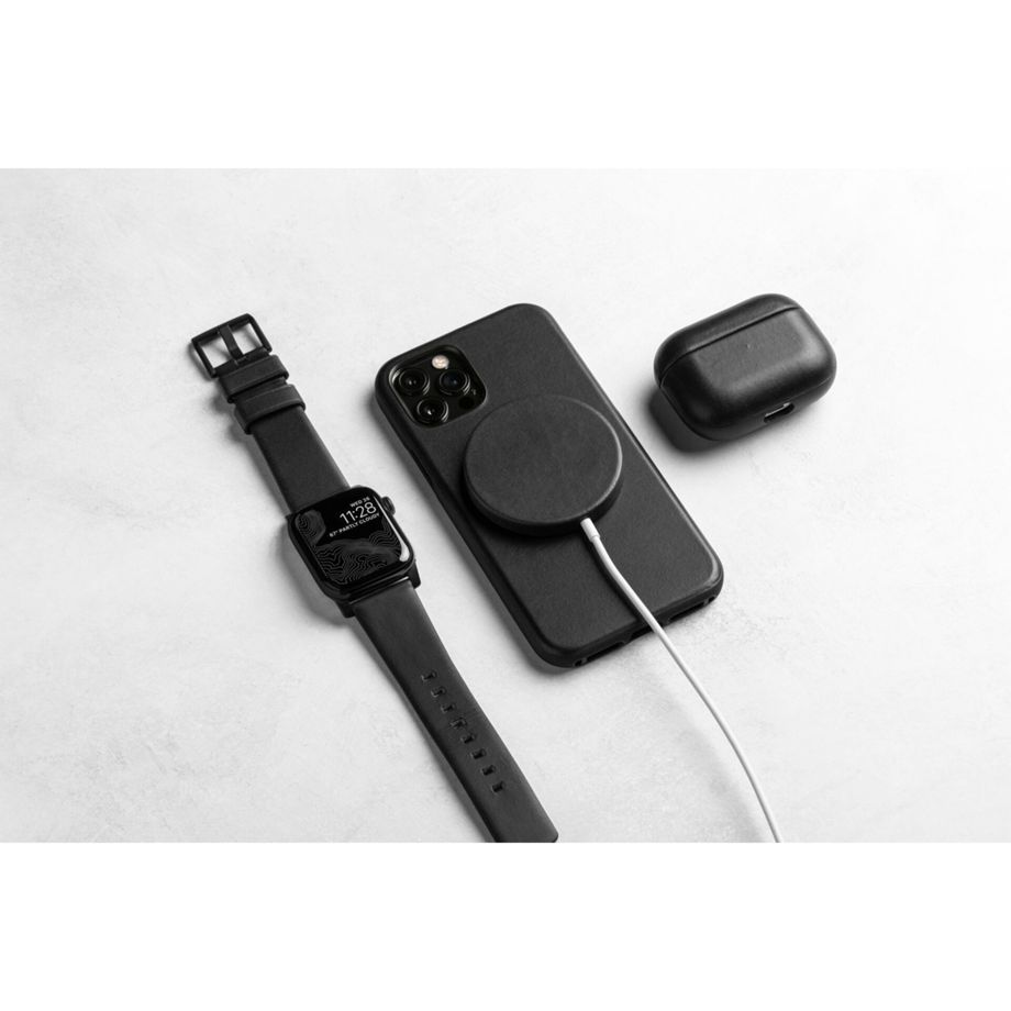 Nomad Leather Cover for MagSafe Cable Black