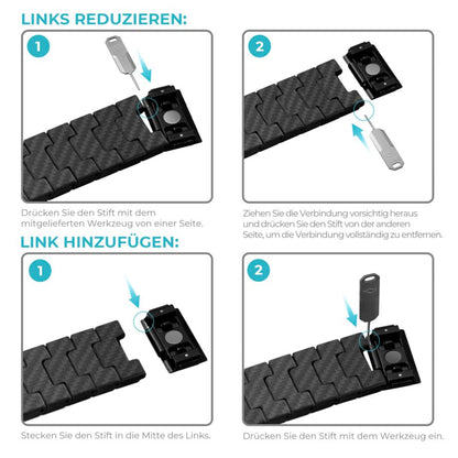 Pitaka Carbon Fiber Link Bracelet Modern Band 38/40/41mm