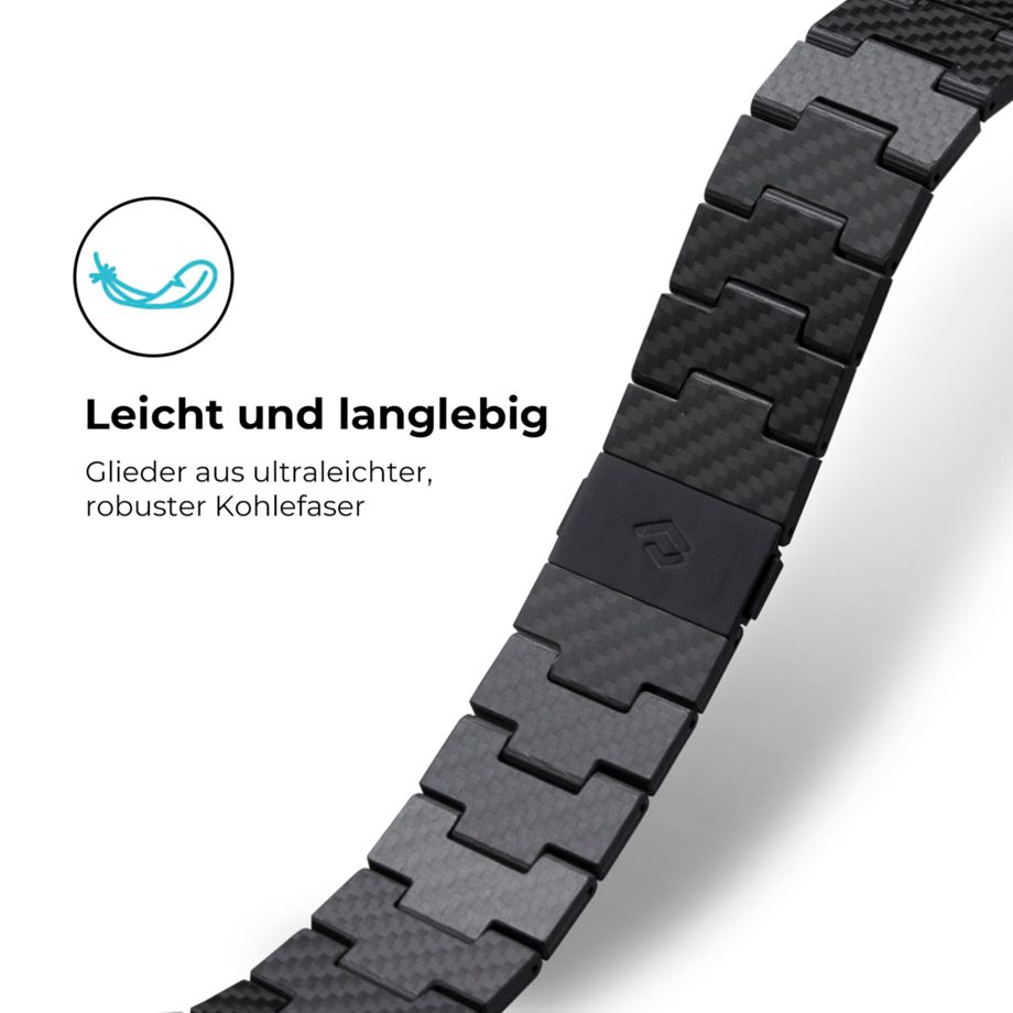 Pitaka Carbon Fiber Link Bracelet Retro Band 42/44/45/49mm