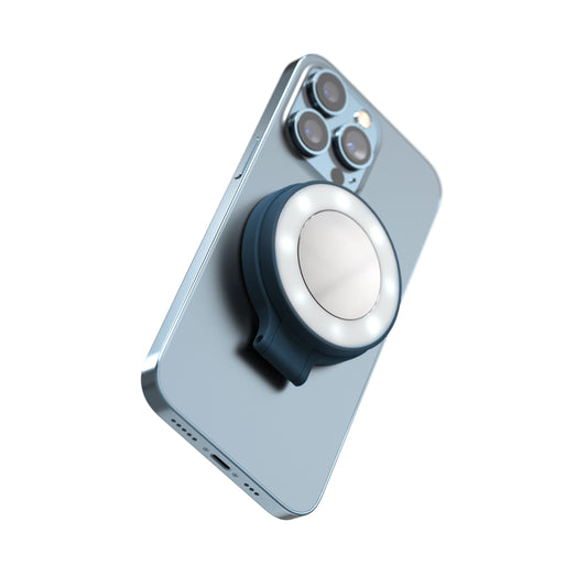 Shiftcam SnapLight magnetisches LED Ringlicht für Smartphones, dunkelblau