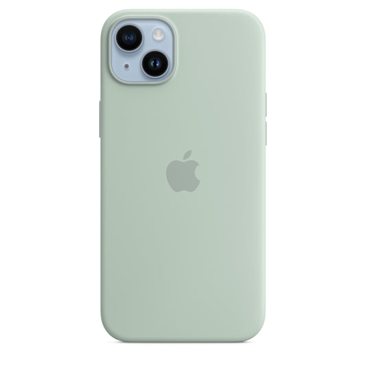 Apple iPhone 14 Plus Silikon Case mit MagSafe, agavengrün