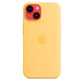 Apple iPhone 14 Silikon Case mit MagSafe, sonnenlicht