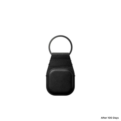 Nomad Airtag Leather Keychain Black