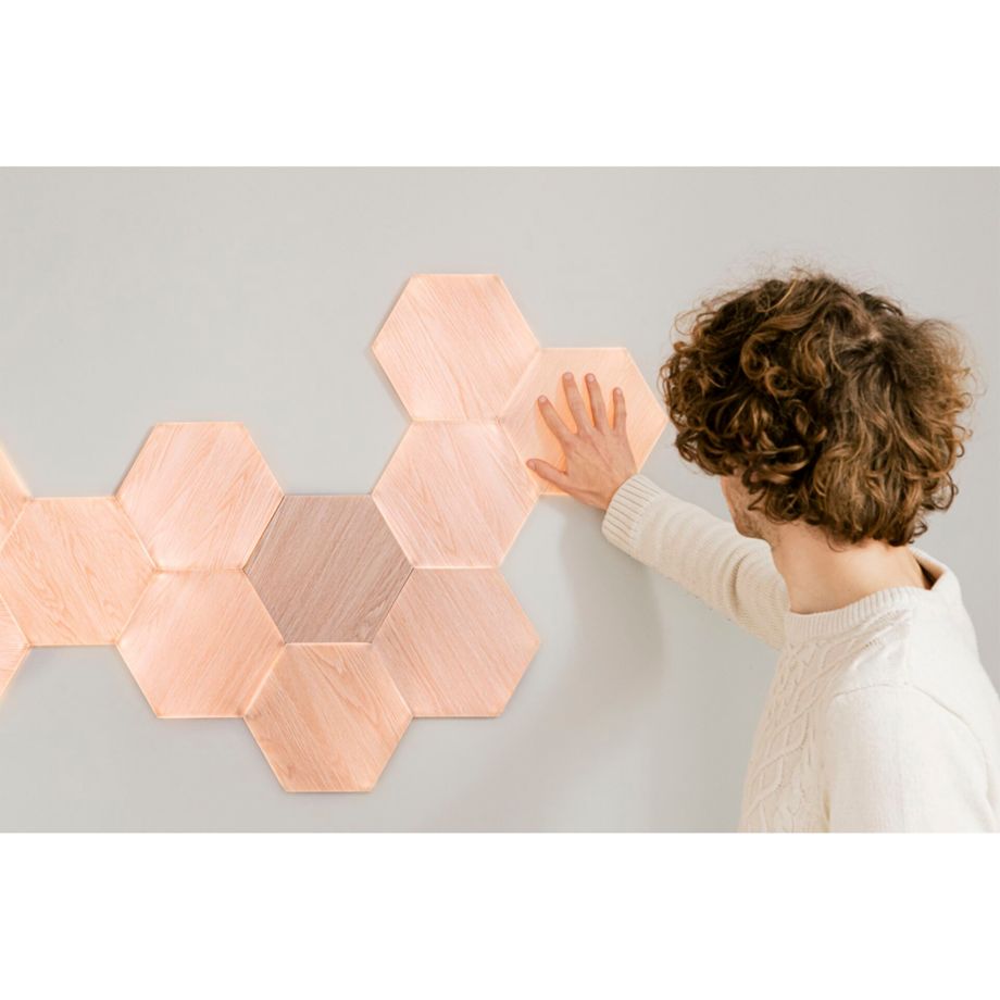 Nanoleaf Elements Wood Look Hexagons Starter Kit - 13 PK