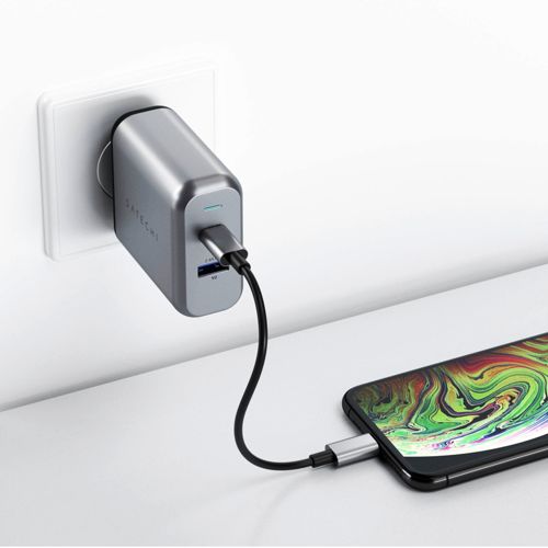 Satechi 30W Dual Port Wall Charger space gray