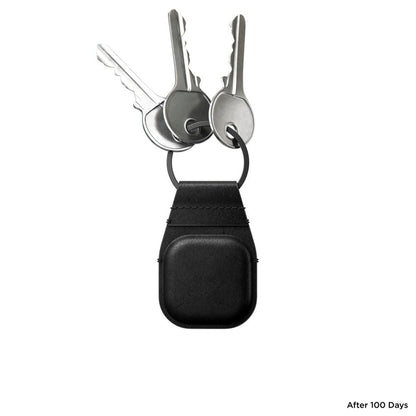 Nomad Airtag Leather Keychain Black