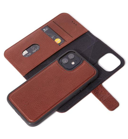 Decoded - Leather Detachable Wallet - MagSafe | iPhone 12 / iPhone 12 Pro (6.1 inch) - Cinnamon Brown