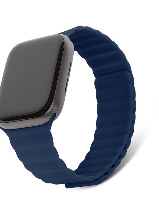 Decoded - Silicone Magnetic Traction Strap | Für Apple Watch 49/45/44/42mm | Navy Peony
